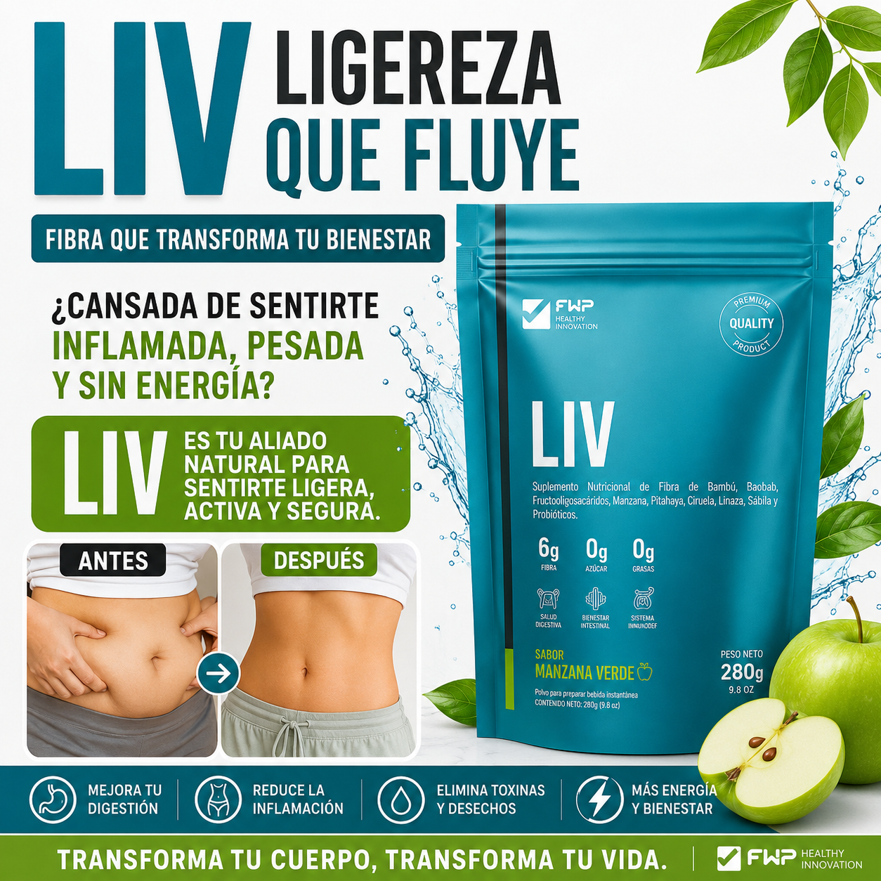 LIV Fibra Digestiva – Ligereza y Bienestar ⭐