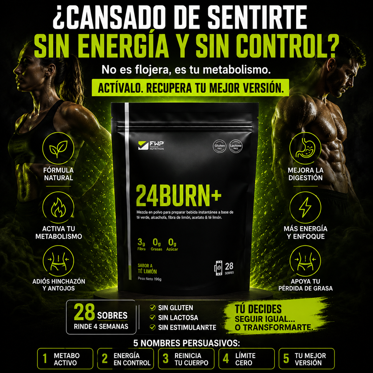 24BURN+ Control & Energía (QUEMADOR DE GRASA)
